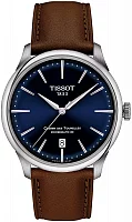 Tissot Chemin des Tourelles Automatic 39mm Dark Blue Dial Leather Strap T139.807.16.041.00