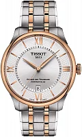 Tissot Chemin des Tourelles Automatic 39mm Silver Dial Steel Bracelet Rose Gold PVD T139.807.22.038.00