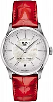 Tissot Chemin des Tourelles Lady Automatic Silver & Pearl Dial Leather Strap T139.207.16.111.00
