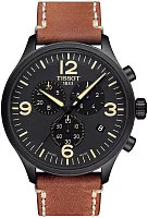 Tissot Chrono XL Black PVD Brown Leather Black Dial T116.617.36.057.00