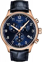 Tissot Chrono XL Classic Dark Blue Strap Blue Dial Rose Gold PVD T116.617.36.042.00