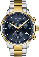 Tissot Chrono XL Classic Steel Bracelet Blue Dial Yellow Gold PVD T116.617.22.041.00