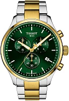 Tissot Chrono XL Classic Steel Bracelet Green Dial Yellow Gold PVD T116.617.22.091.00