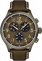 Tissot Chrono XL Pilot Brown Strap Brown Dial Gunmetal PVD T116.617.36.092.00