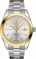 Tissot Gentleman Silver Dial Powermatic 80 18k Gold Bezel T927.407.41.031.01