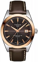 Tissot Gentleman Black Dial Powermatic 80 18k Gold Bezel T927.407.46.291.00