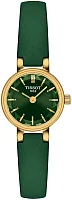Tissot Lovely Round Green Dial Green Strap Yellow Gold PVD T140.009.36.091.00
