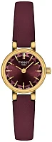 Tissot Lovely Round Burgundy Dial Burgundy Strap Yellow Gold PVD T140.009.36.371.00