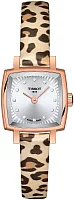Tissot Lovely Square Black Dial Diamonds Rose Gold PVD Panther T058.109.37.036.00