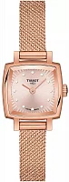 Tissot Lovely Square Mesh Silver Dial Rose Gold PVD Diamonds T058.109.33.456.00