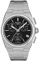 Tissot PRX 41 Chrono Steel Bracelet Black Dial T137.417.11.051.00