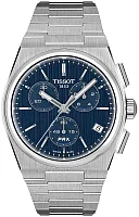 Tissot PRX 41 Chrono Steel Bracelet Blue Dial T137.417.11.041.00