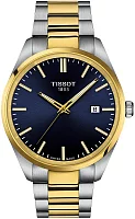 Tissot PR 100 Dark Blue Dial Bicolor Yellow Gold PVD T150.410.22.041.00