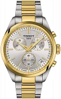 Tissot PR 100 Chrono Silver Dial Bicolor PVD T150.417.22.031.00