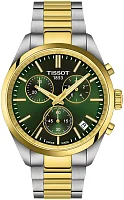 Tissot PR 100 Chrono Green Dial Bicolor PVD T150.417.22.091.00