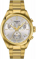 Tissot PR 100 Chrono Silver Dial Yellow PVD T150.417.33.031.00