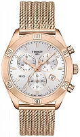Tissot PR 100 Lady Chrono Sport Chic Mesh Silver Dial Rose Gold PVD T101.917.33.031.00