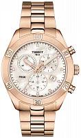 Tissot PR 100 Lady Chrono Sport Chic Pearl Dial Rose Gold PVD Diamonds T101.917.33.116.00