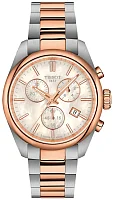 Tissot PR 100 Lady Quartz Chrono White Pearl Dial Rose Gold PVD T150.217.22.111.00
