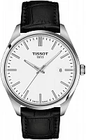 Tissot PR 100 White Dial Black Leather Strap T150.410.16.011.00