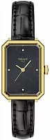 Tissot SRV Dark Pearl Dial Leather Strap Yellow Gold PVD Diamonds T160.110.36.126.00