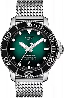 Tissot Seastar 1000 Automatic Powermatic 80 43mm Steel Bracelet Green Dial Mesh T120.407.11.091.00