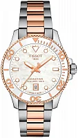 Tissot Seastar 1000 Lady Quartz 36mm White Pearl Dial Bicolor Rose Gold Bracelet T120.210.22.111.00
