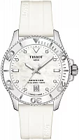 Tissot Seastar 1000 Lady Quartz 36mm White Dial White Strap Diamonds T120.210.17.116.00