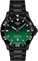 Tissot Seastar 1000 Quartz 40mm Green Dial Black Steel Bracelet T120.410.33.091.00