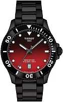 Tissot Seastar 1000 Quartz 40mm Red Dial Black Steel Bracelet T120.410.33.421.00