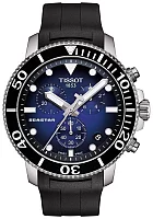 Tissot Seastar 1000 Quartz Chrono 46mm Black Rubber Blue Gradient Dial T120.417.17.041.00