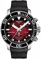 Tissot Seastar 1000 Quartz Chrono 46mm Black Rubber Red Dial T120.417.17.421.00