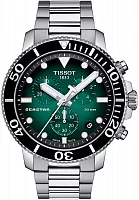 Tissot Seastar 1000 Quartz Chrono 46mm Steel Bracelet Green Gradient Dial T120.417.11.091.01