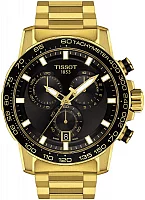 Tissot Supersport Chrono Black Dial Yellow Gold PVD T125.617.33.051.01