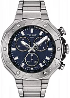 Tissot T-Race Quartz Chrono Dark Blue Dial Steel Bracelet T141.417.11.041.00