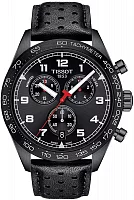 Tissot V8 Black PVD Black Dial Black Leather Strap T131.617.36.052.00