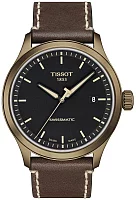 Tissot XL Automatic Brown Leather Black Dial Brown PVD T116.407.36.051.00