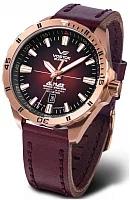 Vostok Europe Almaz Space Station Automatic Date Brown Leather Strap NH35A-320B679