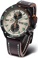 Vostok Europe Almaz Space Station Chrono Quartz Leather Strap 6S11-320C677