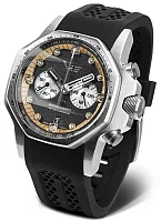 Vostok Europe Atomic Age Sakharov Quartz Chrono Date Tachymeter Straps Set VK64-640A698