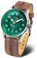 Vostok Europe Expedition Southpole Automatic Green Dial Brown Leather Strap NH35A-592A759