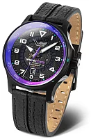 Vostok Europe Expedition Southpole Automatic Purple Dial Black Leather Strap NH35A-592C760