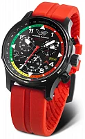 Vostok Europe Expedition Southpole Quartz Chrono Red Rubber Strap Jurgis Kairys Limited Edition Straps Set VK68-592C775