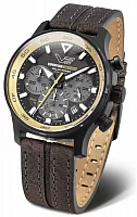 Vostok Europe Expedition Southpole Solar Chrono Date Brown Leather Strap VR42-592C763