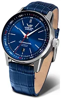 Vostok Europe GAZ-14 Limousine Automatic Date Blue Leather Strap NH35A-560A687