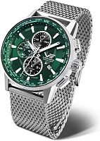 Vostok Europe Limousine 2.0 Quartz World Timer GMT Alarm Date Mesh YM26-561A790B