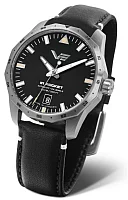 Vostok Europe N1 Rocket Automatic Date Black Leather Strap NH35A-125A747