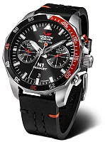 Vostok Europe N1 Rocket Quartz Chrono Black Leather Strap 6S21-225A707
