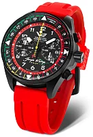 Vostok Europe Space Race Quartz Chrono Red Rubber Strap Jurgen Kairys Limited Edition 6S21-326C794