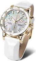 Vostok Europe Undine Lady Quartz Chrono Date Straps Gold Pearl Limited Edition Set VK68-515B800